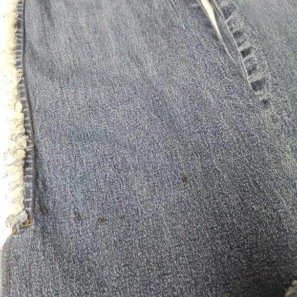 Y2K Mudd Yo! Vintage Y2K Mid Rise Raw Fringe Trim Stretch Flare Jeans Juniors 13