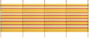 Yello Striped Windbreak 5 Pole Tall (Yellow/Red)