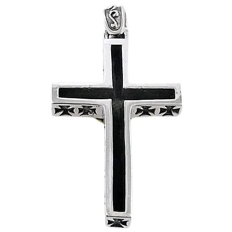 Yellow Gold Jesus Cross Crucifix Sterling Silver Mens Pendant